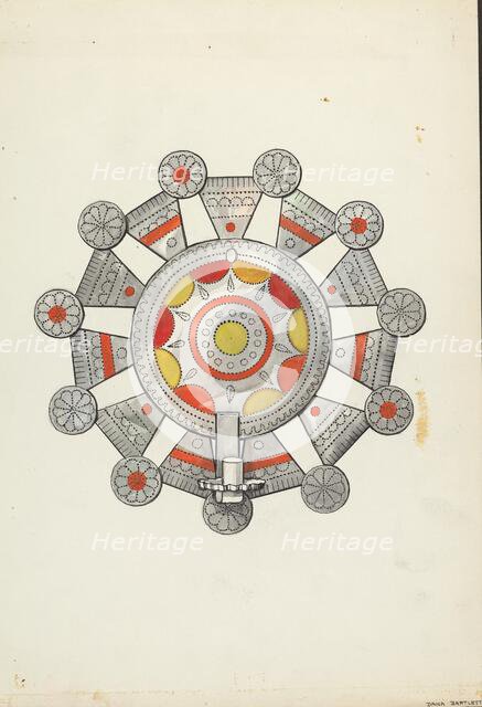 Cut Tin Candle Holder, 1935/1942. Creator: Dana Bartlett.