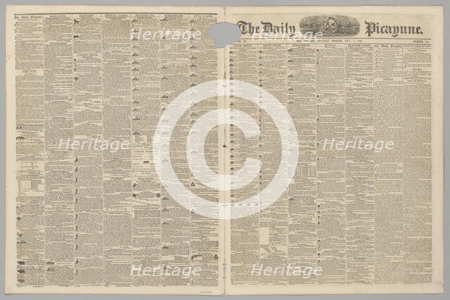 The Daily Picayune, July 10, 1856. Creator: Unknown.