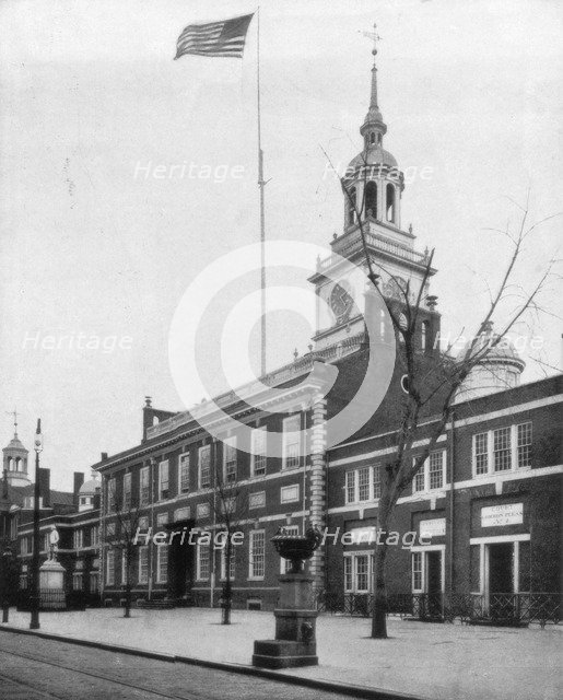 Independence Hall, Philadelphia, USA, late 19th century.Artist: John L Stoddard