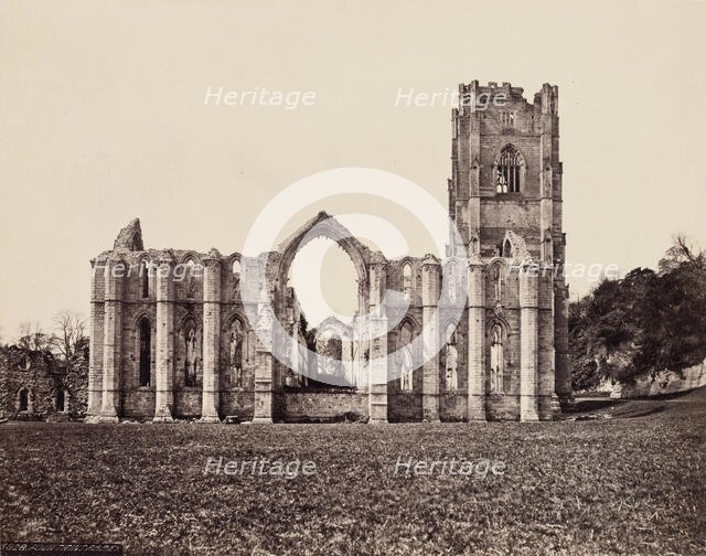 Fountains Abbey, between 1870 and 1880. Creator: Francis Frith.