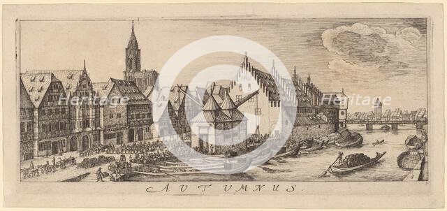 Autumn: The Wine Market, c. 1628/1629. Creator: Wenceslaus Hollar.