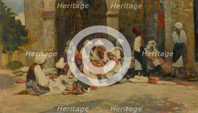 On a pilgrimage in Levoca, 1918. Creator: Florián Milan.