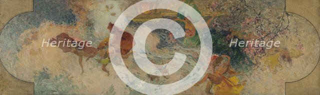 Esquisse pour la mairie d'Aubervilliers : Allégorie (plafond de la salle des fêtes), 1906. Creator: Henri Gaston Darien.