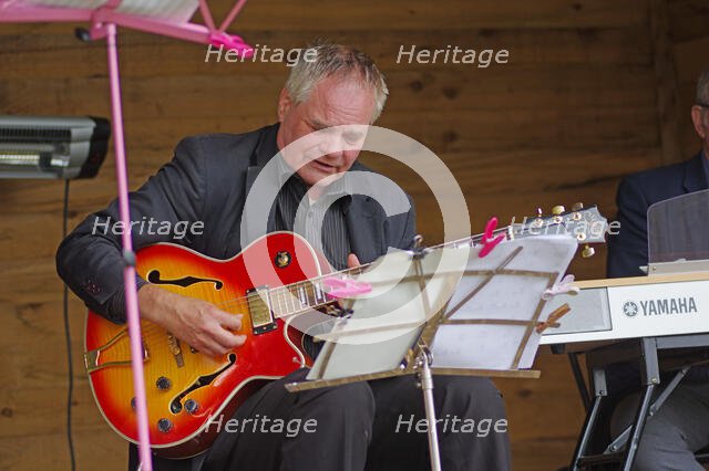 Shane Hill, Jo Harrop Quartet, Listening Room Jazz, Three Horseshoes, Knockholt, Kent, July 2021. Creator: Brian O'Connor.