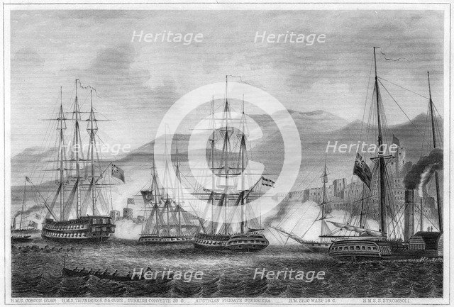 Attack on Sidon by Commodore Charles Napier, 26 September 1840 (c1857). Artist: George Greatbatch