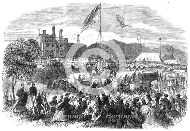 Entertainment to four thousand school children at Dudley, 1865. Creator: Unknown.
