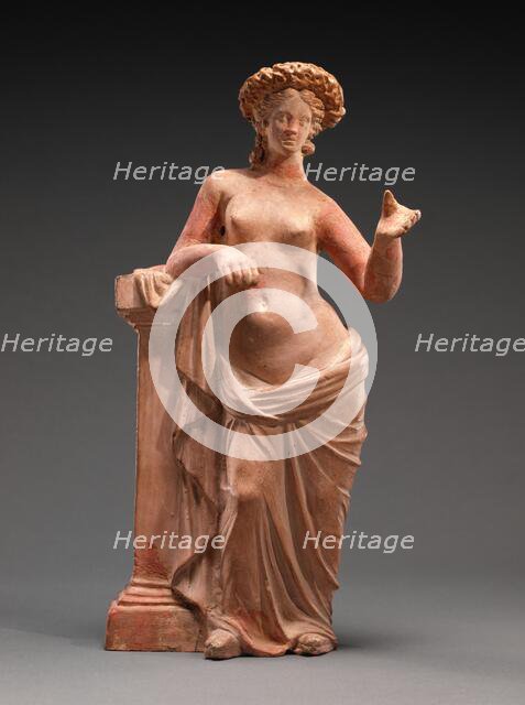 Statuette of Aphrodite Leaning on a Pillar, 250-200 BC. Creator: Unknown.