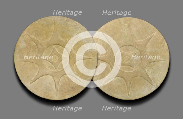 Pair of Earspools with Eight-Pointed Star Motif, A.D. 1200/1400. Creator: Unknown.