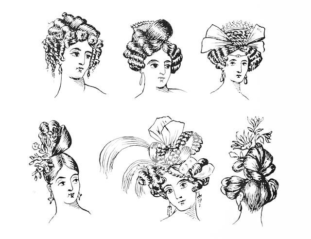 Early 19th-century hairstyles, 1896.  Creator: Unknown.