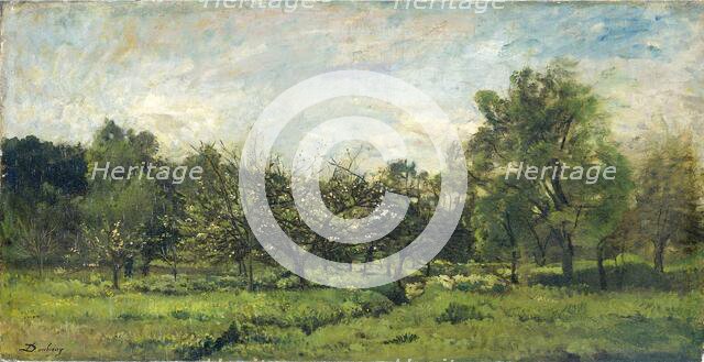 Orchard, 1865-1869. Creator: Charles Francois Daubigny.