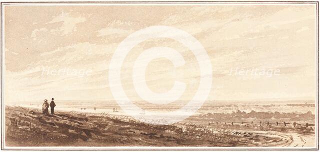 Figures Overlooking a Bay near the Mouth of the Paye, Lincolnshire, 1849. Creator: Unknown.