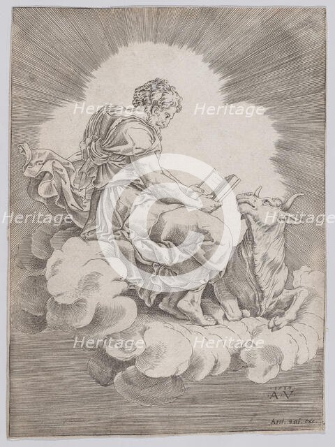 Saint Luke, 1518. Creator: Agostino Veneziano.