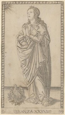 Speranza (Hope), c. 1465. Creator: Master of the E-Series Tarocchi.
