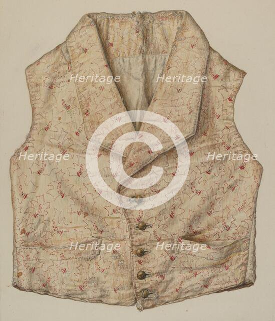 Quilted Silk Vest, c. 1942. Creator: Clarence Secor.