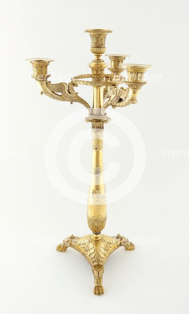 Four Light Candelabrum (one of a pair), Paris, 1809/19. Creator: Martin-Guillaume Biennais.