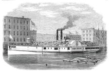 The lake steamer "Lady Elgin", as she lay at her wharf at Chicago on the day before she..., 1860. Creator: Unknown.