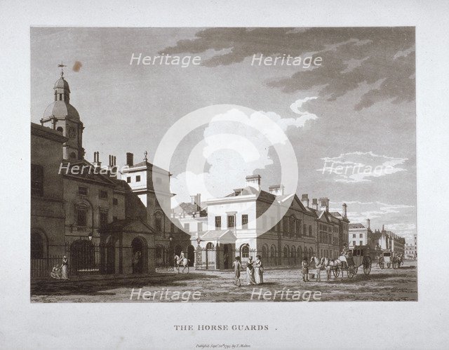 Horse Guards, Westminster, London, 1794.                                        Artist: Anon