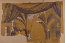 Design for a Stage Set at the Opéra, Paris, 1830-90. Creator: Eugene Ciceri.