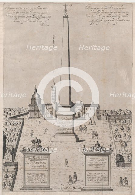 Speculum Romanae Magnificentiae: The Egyptian Obelisk of Augustus, 1589., 1589. Creator: Anon.