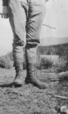 Feet of George A. Parks, between c1900 and 1916. Creator: Unknown.
