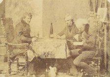Group of Gentlemen Conversing over a Glass of Wine, February 7, 1846. Creator: William Henry Fox Talbot.