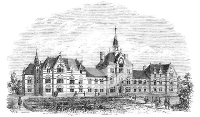 The Warehousemen and Clerks' Schools, Croydon, 1865. Creator: Unknown.