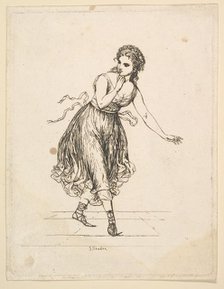 Woman Alone, from the series The Dancing Pair Vigano.n.d. Creator: Johann Gottfried Schadow.