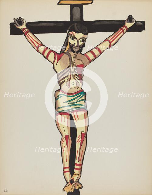 Plate 26: Christ Crucified, Taos: From Portfolio "Spanish Colonial Designs of New Mexico", 1935/1942 Creator: Unknown.