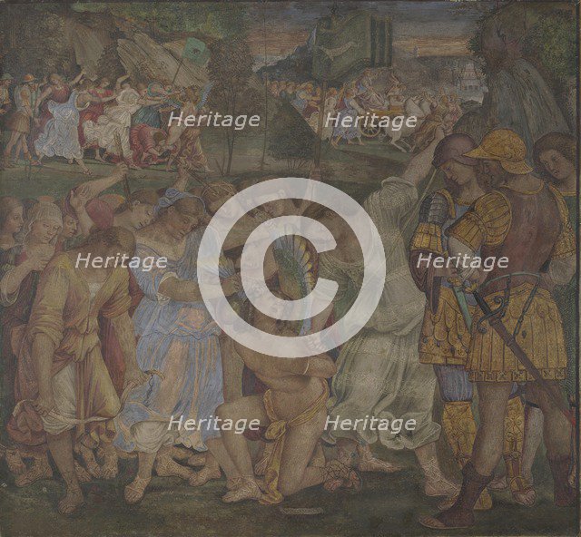 The Triumph of Chastity: Love Disarmed and Bound (Frescoes from Palazzo del Magnifico, Siena), 1509. Artist: Signorelli, Luca (ca 1441-1523)