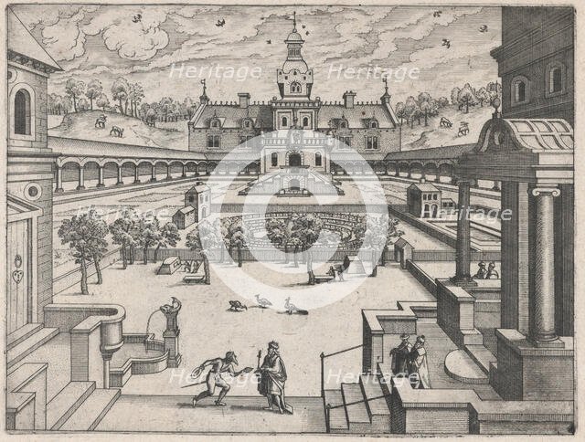 Walled Garden, ca. 1570., ca. 1570. Creators: Anon, Lucas Gassel.