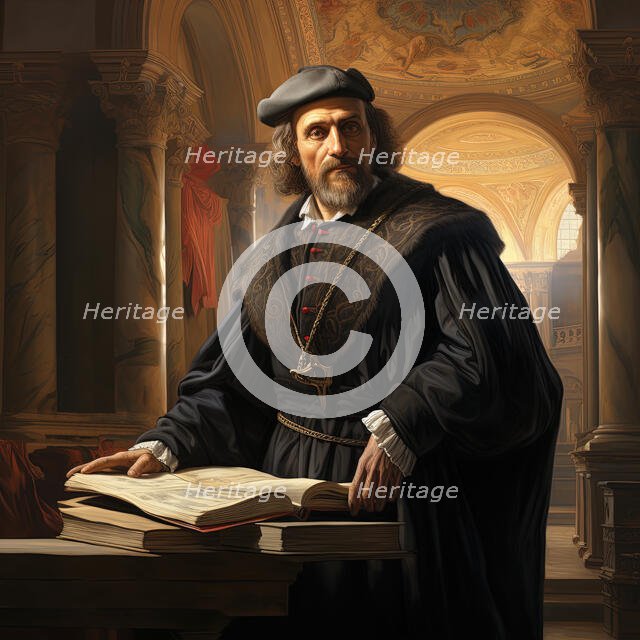 AI IMAGE - Portrait of Christopher Columbus, 1490s, (2023). Creator: Heritage Images.