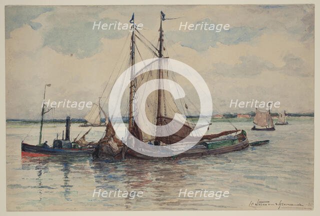 The Maas off Dordrecht, 1885. Creator: Carel Nicolaas Storm.