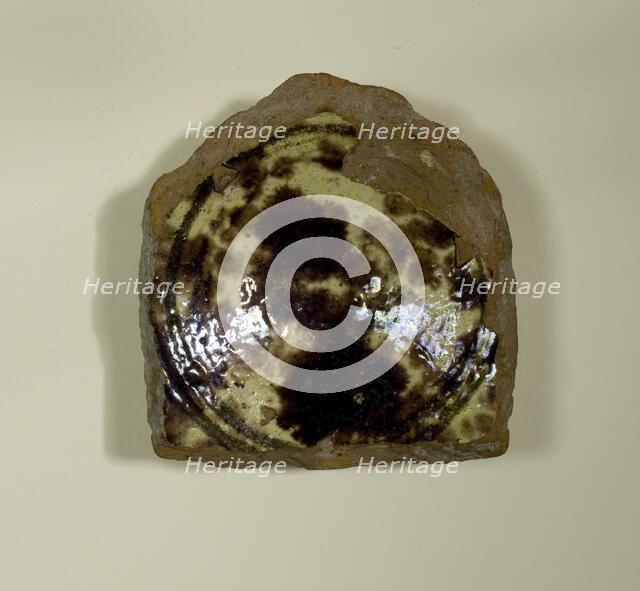 Fragment of a Bowl, 13th-14th century. Creator: Unknown.