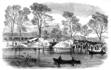Draining the Serpentine River, Hyde Park, London, 1869. Artist: Unknown