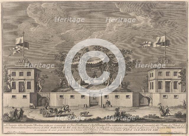 The Seconda Macchina for the Chinea of 1759: A "Deliziosa" with a Bacchanal, 1759. Creator: Giuseppe Vasi.