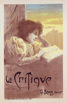 Affiche pour le journal "La Critique"., c1900. Creator: Ferdinand Misti-Mifliez.