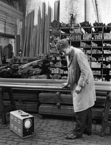 Ultrasonic testing of steel, J Beardshaw & Sons, Sheffield, South Yorkshire, 1963. Artist: Michael Walters