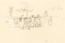 The Terrace, Luxembourg, 1894. Creator: James Abbott McNeill Whistler.