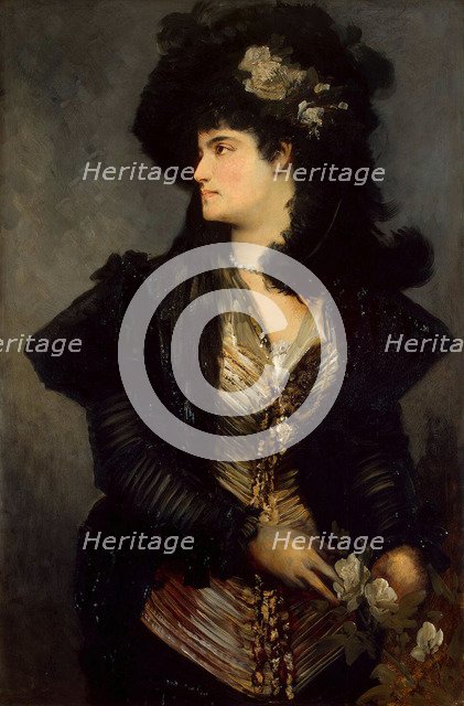 Portrait of a Woman', 1870s-1880s. Creator: Makart, Hans (1840-1884).