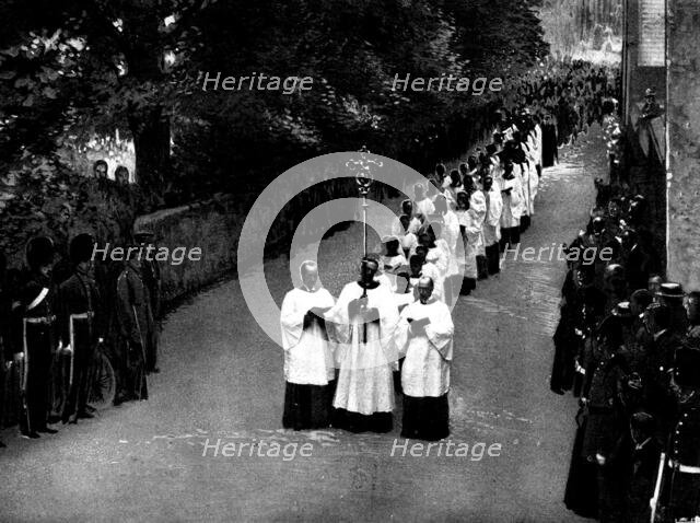 The Funeral of Mr. Gladstone: the procession leaving Hawarden Church, 1898. Creator: Unknown.