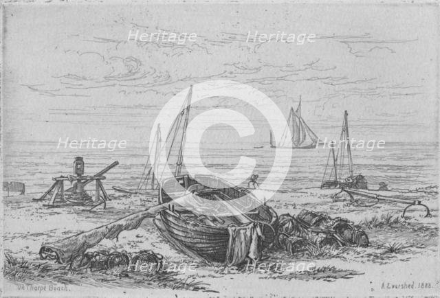 'On Thorpe Beach', 1888. Creator: Arthur Evershed.