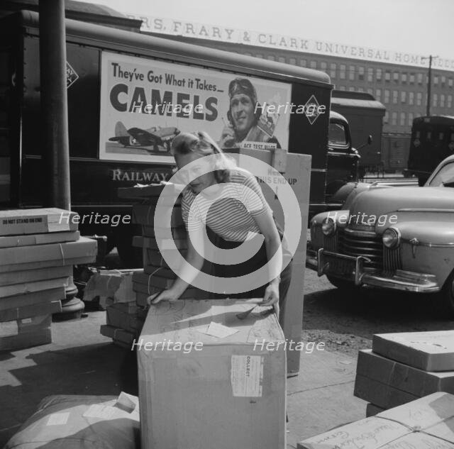 Miss Ida Hicks, Lithuanian, twenty-eight years old, employed at..., New Britain, Connecticut, 1943. Creator: Gordon Parks.