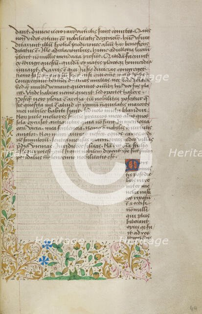 Decorated Text Page, about 1460-1470. Creator: Unknown.