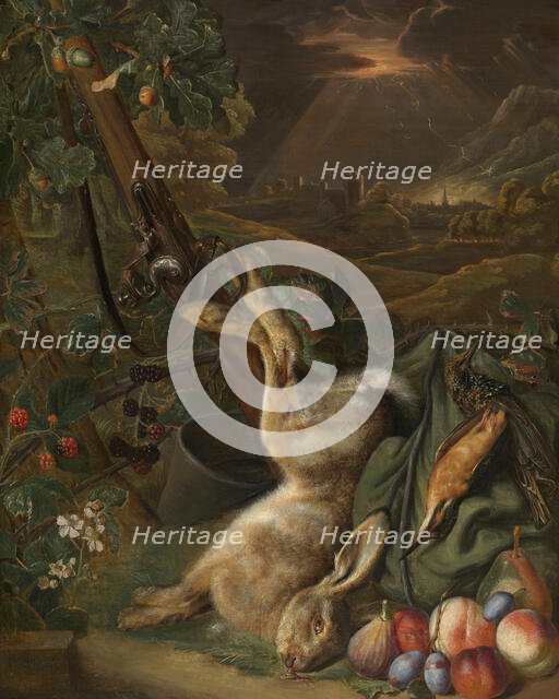 Still Life with Dead Game, c1730s. Creator: Peeter Snyers.