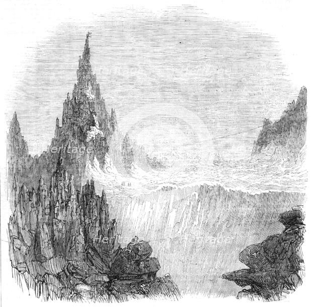 Monte Rosa, from the North - Mont Blanc, distant 45 Miles, 1854. Creator: Unknown.