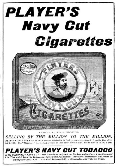 Advertisement for Player's Navy Cut Cigarettes, 1898. Creator: Unknown.
