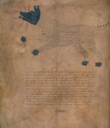 Illustration of the constellation Sirius, with text, c820-840 AD.  Creator: Unknown.