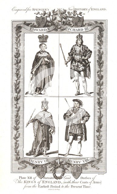 English Kings with coats of Arms Published by Alexander Hogg. Artist: Alex Hogg