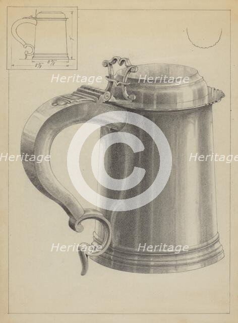 Silver Tankard, c. 1936. Creator: Simon Weiss.