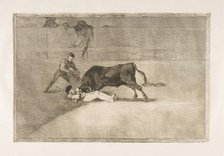 Plate 33 from the 'Tauromaquia': The unlucky death of Pepe Illo in the ring at Madrid., 1816. Creator: Francisco Goya.